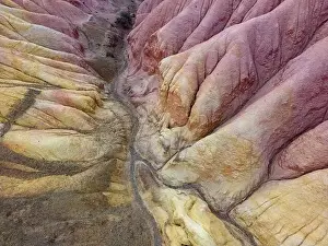 Loose Prints: Aerial view of the stunning landscape of Tierra de Colores in Parque Patagonia in Argentina