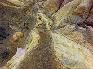 Loose Prints: Aerial view of the stunning landscape of Tierra de Colores in Parque Patagonia in Argentina