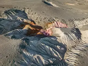 Loose Prints: Aerial view of the stunning landscape of Tierra de Colores in Parque Patagonia in Argentina