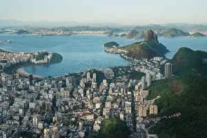 Aerial view of Sugarloaf Mountain and Guanabara Bay - Rio de Janeiro, Brazil