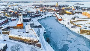 Suomenlinna Prints: Aerial view of Suomenlinna fortress in Helsinki, Finland