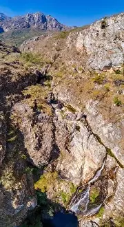 An aerial view of Tessa's Pool in Zimbabwe's Chimanimani National Park