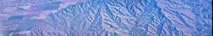 Western Air Prints: Aerial view of topographical landscapes over midwest states on flight over Colorado