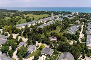 Quadcopter Prints: Aerial view of the town of Ft. Sheridan
