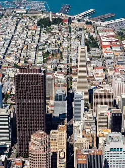 Bay Area Prints: Aerial view, Transamerica Pyramid