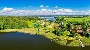 aerial view of Tumiany in Warmia