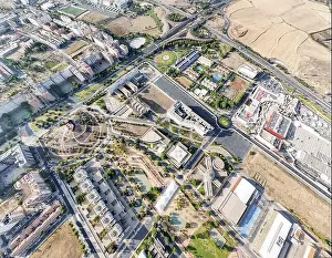 Huelva Prints: Aerial view of the university campus of Huelva city