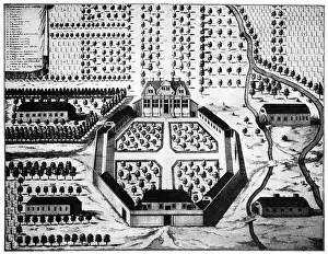 South Africa Prints: Aerial view of the Vergelegen wine estate