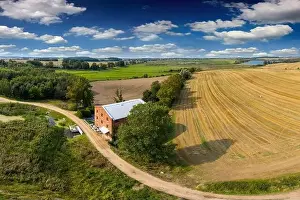 Warmia Prints: aerial view of Warmia after the harvest