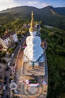 Kaew Prints: Aerial view of Wat Phra That Pha Sorn Kaew temple in Phetchabun, Thailand, south east asia