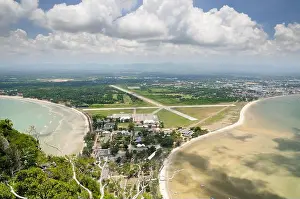 Cumulus Clouds Prints: Aerial view of Wing 5 Royal Thai Air Force base