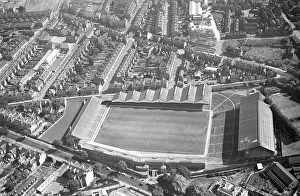 1960s Prints: Aerial view of Wolverhampton Wanderers Football Club stadium Molineux in 1960