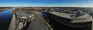 Lithuanian Prints: Aerial view of Zalgiris arena sport center in Kaunas Lithuania