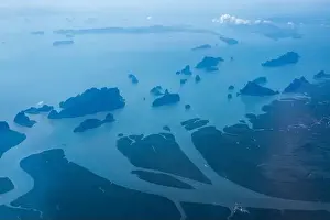 Sun Top Prints: Aerioal view of the Phuket island, Thailand, Asia
