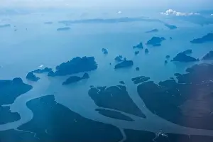 Sun Top Prints: Aerioal view of the Phuket island, Thailand, Asia