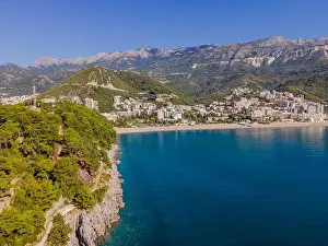 Becici Prints: Aerophotography. View from flying drone