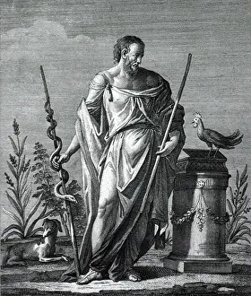 Aesculapius Prints: Aesculapius, Greek God of Medicine and Healing