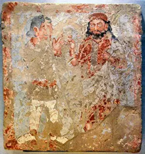 Afghanistan Prints: Afghanistan: Zeus/Serapis/Ohrmazd With Kushan Worshipper