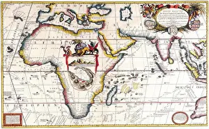 Vintage Maps Prints: Africa Map, Old Africa Map, Retro Africa Map