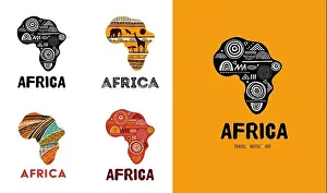 Tanzania Prints: Africa patterned map, logo design