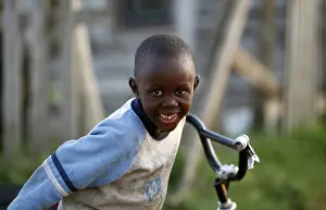 Township Prints: AFRICAN BOY SMILING KWANOKUTHULA TOWNSHIP SOUTH AFRICA 05 July 2011