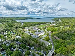 Tree Leaf Prints: Afternoon aerial image of the area surrounding the City of Ithaca, NY, USA 05/11/2024