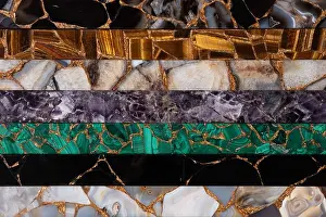Polished Prints: Agate, Tigers Eye, Amethyst, Malachite, Petrified wood, Rose Quartz