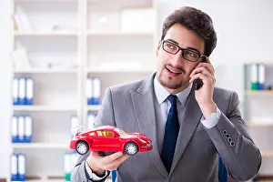 Warranty Prints: Agent offering car motor insurance