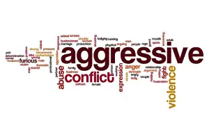 Violent Prints: Aggressive word cloud concept