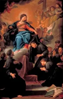 Agostino Masucci Madonna e i sette santi fondatori dell'Ordine servita (1727)