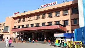 Gujarat Prints: Ahmedabad railway station in Gujarat, India