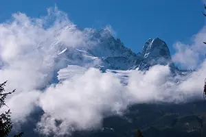 Valleys Prints: aiguilles du dru et verte, argentiere, chamonix, haute savoie, france