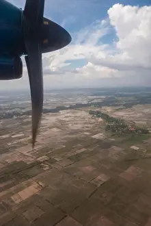 Portrait Format Prints: Airborne over Cambodia in a Cambodia Angkor Air ATR 72-500