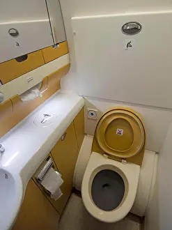 Emirates Prints: Airbus A380 airplane toilet interior