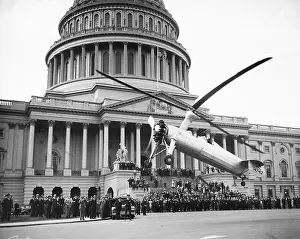 Rotorcraft Prints: Aircraft lands at U.S. Capitol, Washington, D.C. 1936 April 28