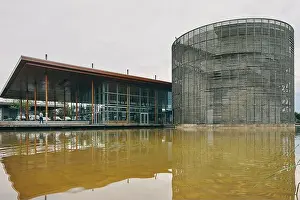 Environmental Conservation Prints: Aire de la Baie de Somme, a motorway service on the A16