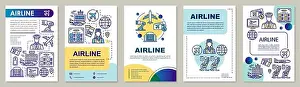 Newsletter Prints: Airline brochure template layout