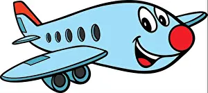 Airplane Cartoon - An illustration of a fun Airplane Cartoon
