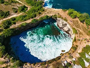 Airview of Broken Beach on Nusa Penida Island, Indonesia