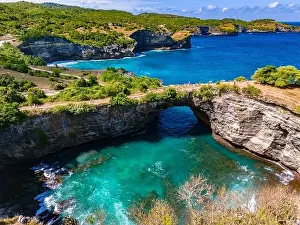 Airview of Broken Beach on Nusa Penida Island, Indonesia