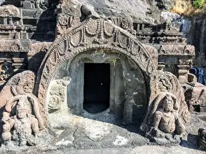 Historical Site Prints: Ajanta Caves are 30 rock-cut Buddhist cave monuments from the 2nd century BCE to about 480 CE in the Aurangabad