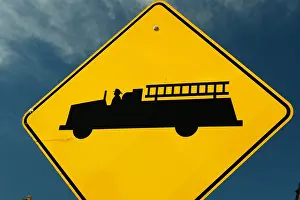 Highways Prints: AJD53521, MD, Maryland, Emergency Vehicles Entering Highway sign