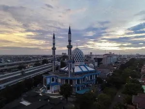 Masjid Prints: Al-azhar Center Mosque panorama view Largest Mosque in Bekasi
