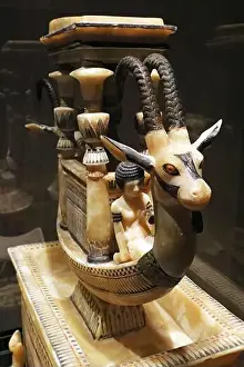 Tutankhamun Prints: Alabaster boat model found in Tutankhamun's tomb