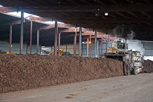 Compost Prints: Alamosa, Colorado - Compost for growing mushrooms is prepared at the Rakhra Mushroom Farm