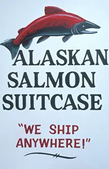 Vert Prints: Alaska salmon suitcase we ship anywhere