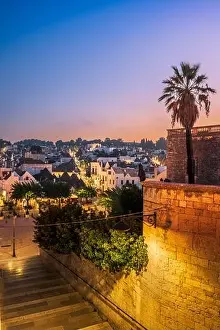 Alberobello, Italy with Trulli houses at dusk