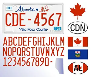 Edmonton Prints: Alberta car license plate pattern