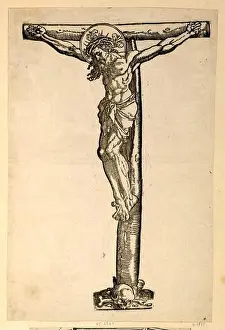Thematic Prints: Albrecht Dürer Christ on the cross. Woodcut around 1520