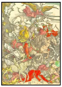 Artistic Heritage Prints: Albrecht Dürer - The Four Horsemen of the Apocalypse - 1498 - one of the most famous pieces from his series of 15